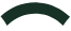 Dark green arch shape on black background illustration